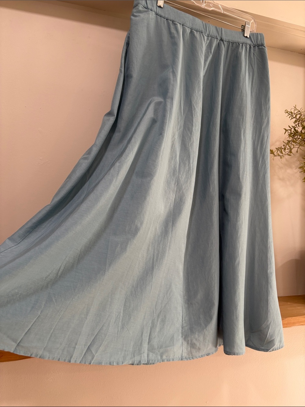 J. Jill Silk Blend Teal Lightweight Maxi Skirt, Size M, New without Tag - Picture 3 of 11